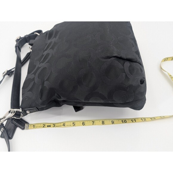 Coach Madison Black Op Art Sateen Isabelle Jacquard Signature 21121 Shoulder Bag - Picture 8 of 12